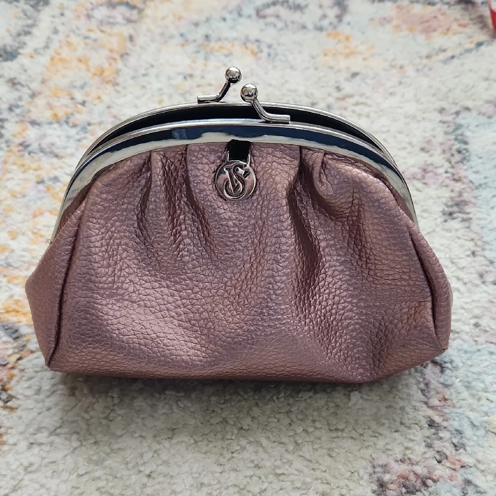 Victoria's Secret Metallic Pink Cosmetic Bag - Picture 1 of 7